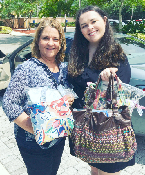 handmade cosmetic bags donate cosmetics to women in need